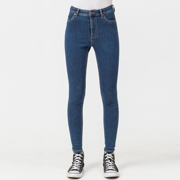 ** Cheap Monday High Rise Medium Dark Wash Skinny Jeans Size 30 - Picture 2 of 11